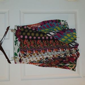 Desigual lopsided colorful circle skirt